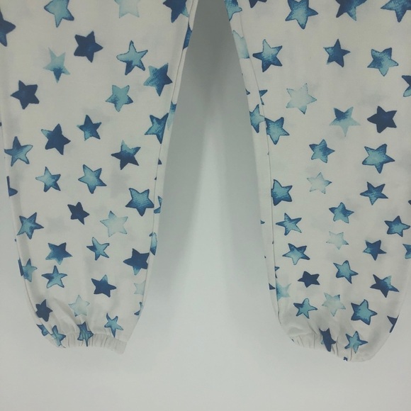 CHASER NWT INDIGO BLUE STARS LOUNGE JOGGER PANTS - Picture 5 of 10